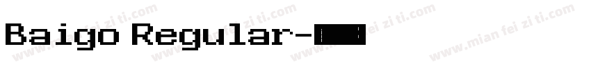 Baigo Regular字体转换